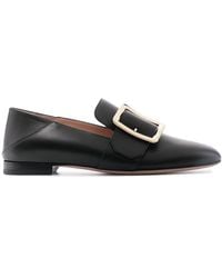 Bally - Janelle Square Buckle Loafers - Lyst