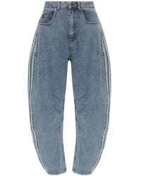 adidas - Side-Stripe Wide-Leg Jeans - Lyst
