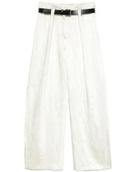 Sportmax - Pantalones palazzo con cinturón - Lyst