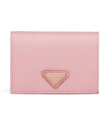 Prada - Small Saffiano Leather Wallet - Lyst