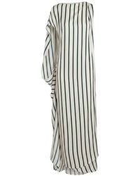 Bondi Born - Cannes Asymmetrische Gestreepte Maxi-Jurk - Lyst