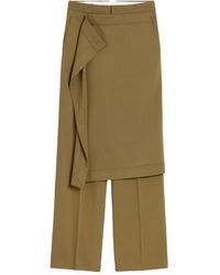 Ami Paris - Wollen Broek Met Gedrapeerd Detail - Lyst
