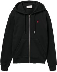 Ami Paris - Ami De Coeur Zip-Up Hoodie - Lyst
