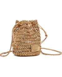Bimba Y Lola - Mini Braided Leather Bucket Bag - Lyst