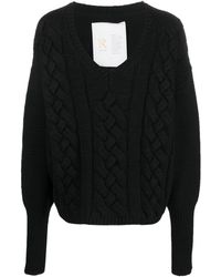 Ramael - Cable-knit V-neck Sweater - Lyst