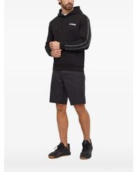 Guess - Logo-Print Tape-Detail Hoodie - Lyst