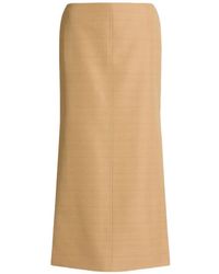 Alberta Ferretti - Side-Slit Midi Skirt - Lyst