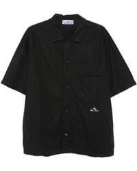 Stone Island - Straight-Cut Logo-Embroidered Shirt - Lyst