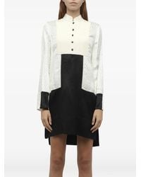 McQueen - Long-Sleeve Buttoned Mini Dress - Lyst