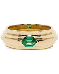 Azlee - 18K Staircase 5-Tier Emerald Ring - Lyst