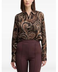 Guess - Chemise Boutonnée Clarisse À Motif Cachemire - Lyst