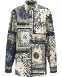 Roberto Cavalli - Bandana-Print Shirt Dress - Lyst