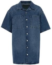 Alexander Wang - Short-Sleeve Shirt Mini Dress - Lyst