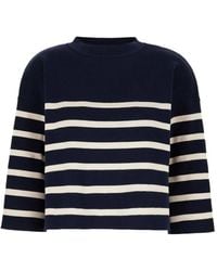 Weekend by Maxmara - Gestreifter Pullover aus Rippstrick - Lyst