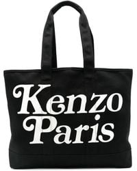 KENZO - Bolso shopper grande con logo estampado - Lyst