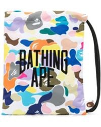 A Bathing Ape - Logo-print Abstract-print Clutch Bag - Lyst