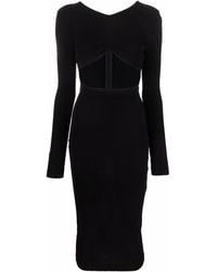 DSquared² - Robe Mi-Longue À Découpe - Lyst