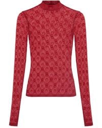 Marine Serre - Top con monograma y cuello alto - Lyst