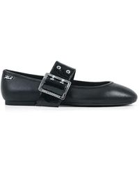 KARL LAGERFELD - Buckle-Detail Ballet Flats - Lyst