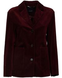 Max Mara - Corduroy Single-Breasted Blazer - Lyst