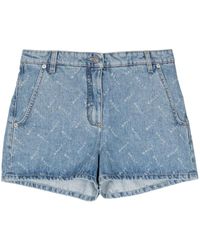 Bally - Jeans-Shorts mit Zickzackmuster - Lyst
