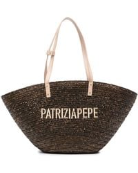 Patrizia Pepe - Shopper mit Logo-Stickerei - Lyst