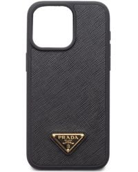 Prada - Triangle-Logo Iphone 15 Pro Max Case - Lyst