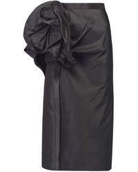 Maison Margiela - Moiré-Effect Ruffled Midi Skirt - Lyst