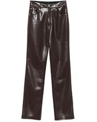 Nanushka - Five-Pocket Leather Trousers - Lyst