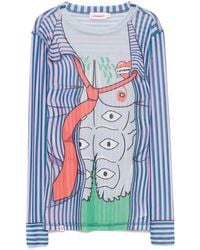 Charles Jeffrey - Long-Sleeves Mesh T-Shirt - Lyst