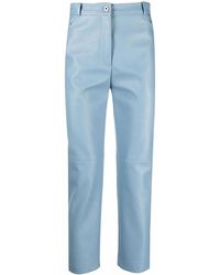 Stella McCartney - Faux-Leather Straight-Leg Trousers - Lyst