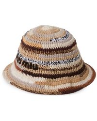 Miu Miu - Logo-embroidered Crocheted Bucket Hat - Lyst