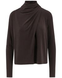 Vince - Draped Long-Sleeve Top - Lyst