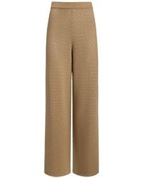 12 STOREEZ - Elasticated-Waist Knitted Trousers - Lyst