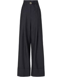 Fendi - Wide Elegant Trousers - Lyst