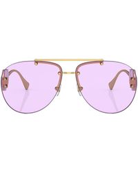 Versace - Medusa Head Round-frame Sunglasses - Lyst