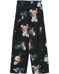 Bimba Y Lola - Sea Life-print Cropped Trousers - Lyst