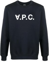 A.P.C. - Sweatshirt Mit Logo-Print - Lyst