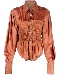 Viktor & Rolf - Long-Sleeve Smocked Shirt - Lyst
