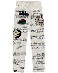 DENIM TEARS - Vaqueros 501 Con Estampado De Grafiti - Lyst
