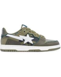 A Bathing Ape - Sk8 Sta Camouflage-Print Sneakers - Lyst