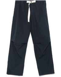 Emporio Armani - Marineblaue Elastische Taillenhosen - Lyst