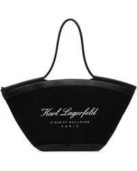KARL LAGERFELD - Logo-Detail Tote Bag - Lyst