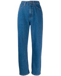 Sandro High-waisted Straight Jeans - Blue
