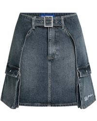 KARL LAGERFELD - Buckle Cargo Mini Skirt - Lyst