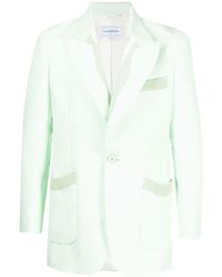 CASABLANCA - Ribbed-Trim Single-Breasted Blazer - Lyst