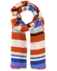 Fendi - Pequin-Print Silk Scarf - Lyst