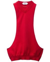 Versace - Gebreide Top Met V-Hals En Logo - Lyst