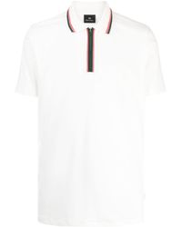 PS by Paul Smith - Zip-up Cotton Polo Shirt - Lyst