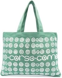 10 Corso Como Bolso shopper con motivo de espirales - Verde